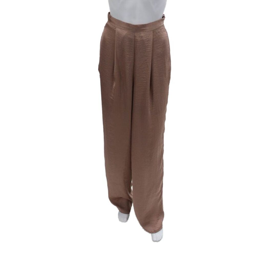 Juan Carlos Obando Women Dress Pants Brown 100% Viscose Inseam 32 Size 0